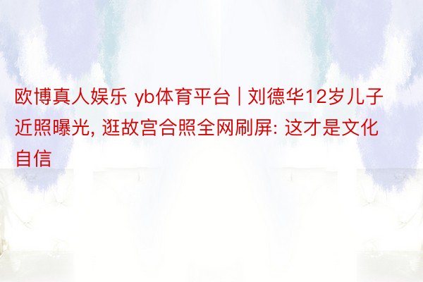 欧博真人娱乐 yb体育平台 | 刘德华12岁儿子近照曝光, 逛故宫合照全网刷屏: 这才是文化自信